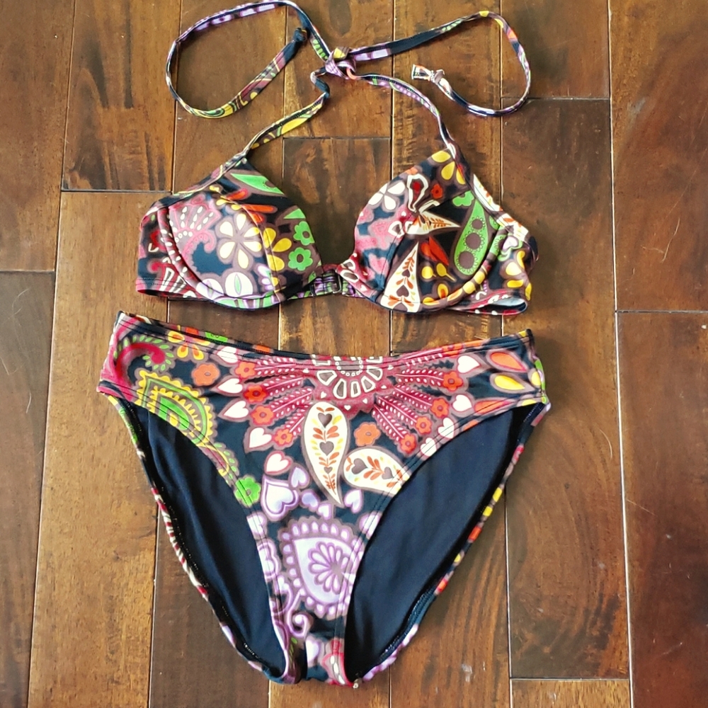 Victoria's Secret Multicolor Floral Paisley Bikini Set